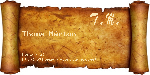 Thoma Márton névjegykártya