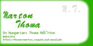 marton thoma business card